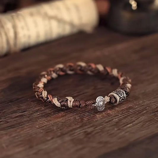 Tibetan Fortune Handcrafted Weave Silver Bracelet