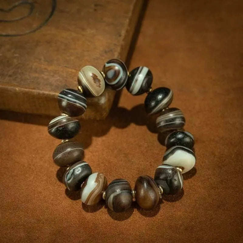 Spiritual Wellness & Protection Healing Buddha Dzi Bead Bracelet