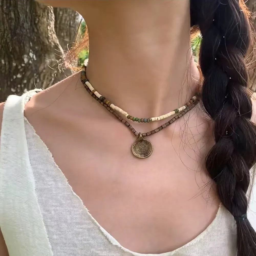 Tibetan Handmade Tranquil Wisdom Pendant and Necklace