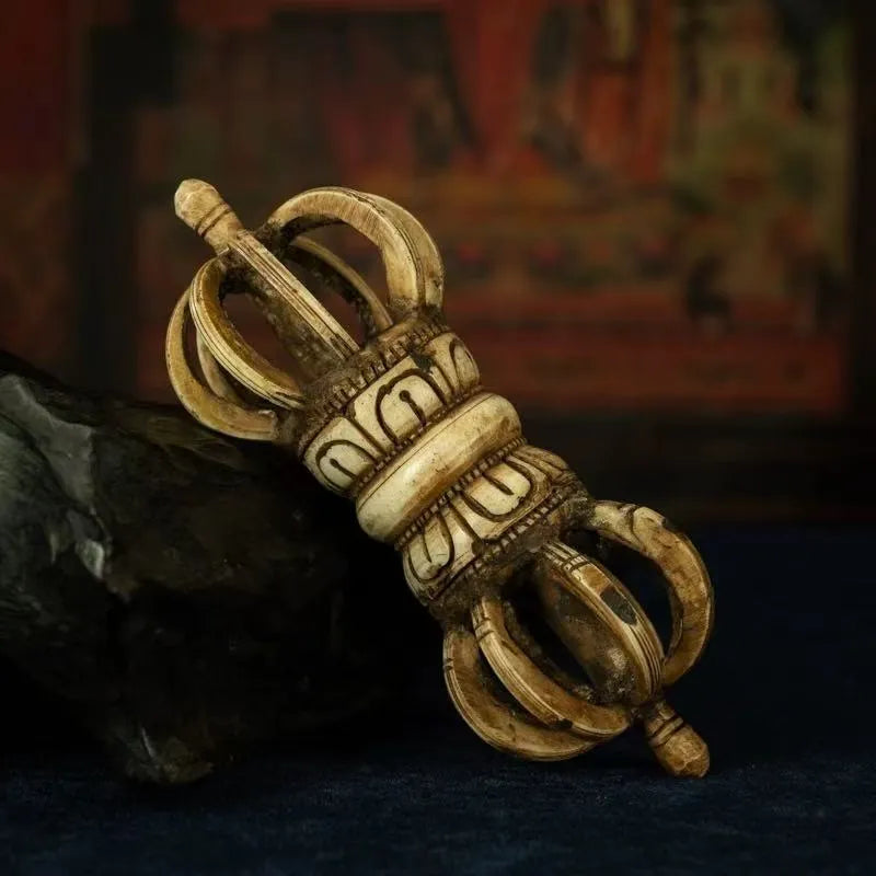 Exceptionally Rare Tibetan Buddhist Intricately Nine-Pronged Vajra