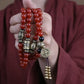 108 Red Agate Mala Beads Necklace Bracelet
