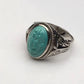 Premium Mens Turquoise Ring Sterling Silver
