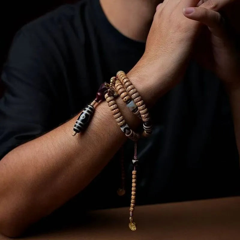 Sacred Guardian Bodhi Seed  108 Mala Beads Bracelet and Necklace