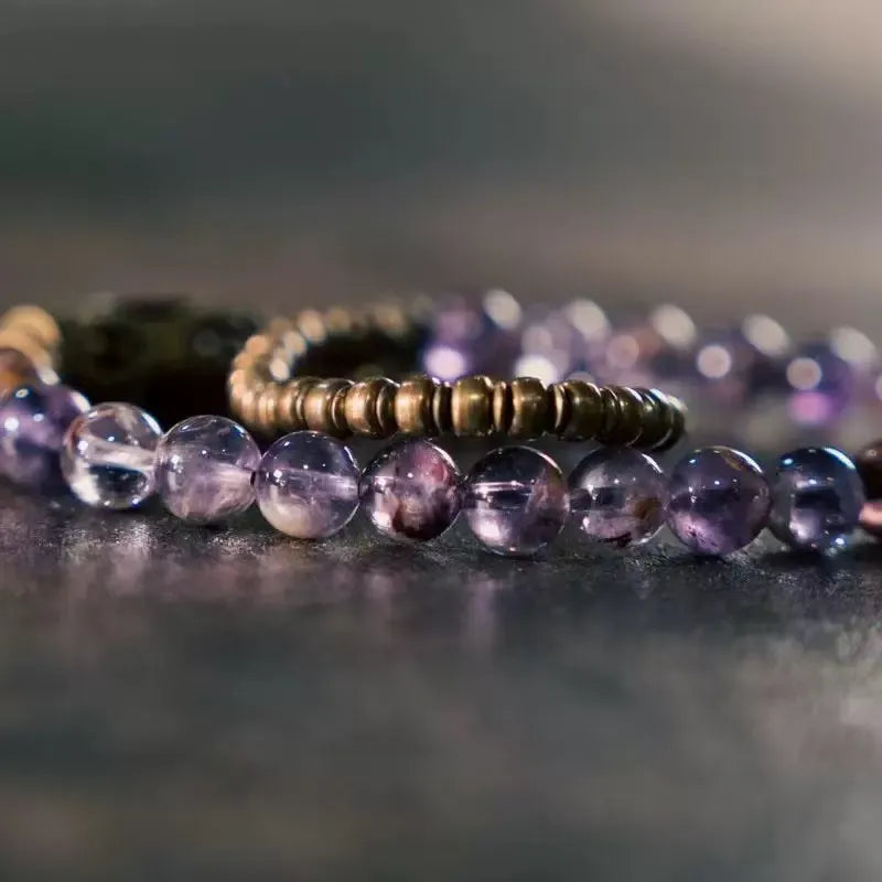 Spiritual Harmony Amethyst Ghost Bracelet with Copper
