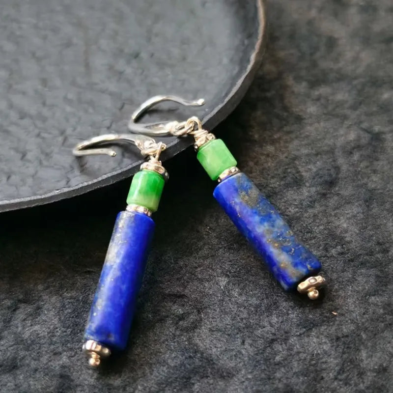 Energy of the Medicine Buddha Lapis Lazuli Silver Earrings