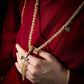 Guardian Natural Horn Bone Blessing 108 Mala Beads Necklace