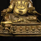 Tibetan Antique Gilded Yellow Jambhala Statue from Shalu Monastery