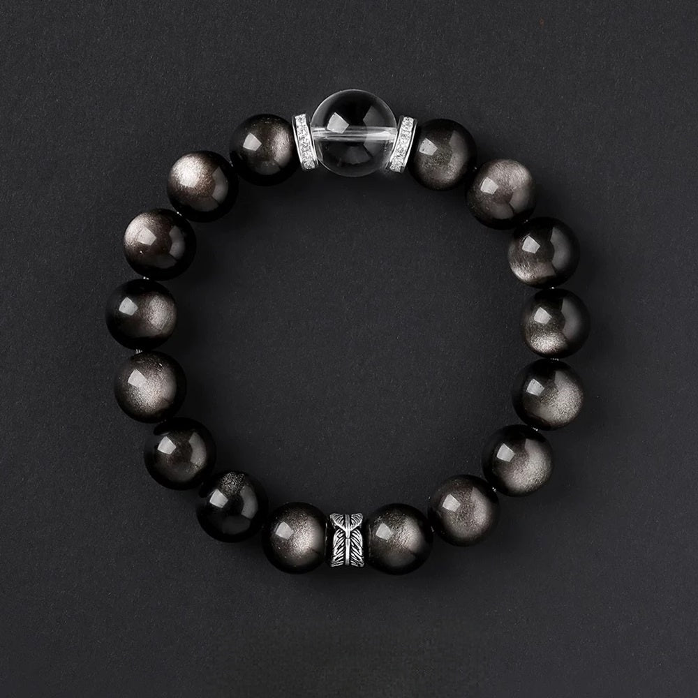 Natural Obsidian Bracelet-Resist Evil and Balance Energy