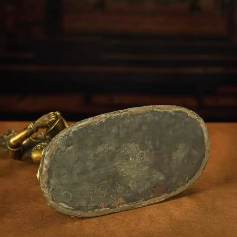 Protective and Wisdom Energy Copper Saraswati Buddha Statue