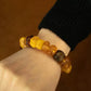 Precious Natural Honey Amber and Multi-Treasure Bracelet for Wealth and Prosperity