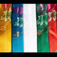 Five Colored Tibetan Khata Scarf for Festival Greetings and Blessings