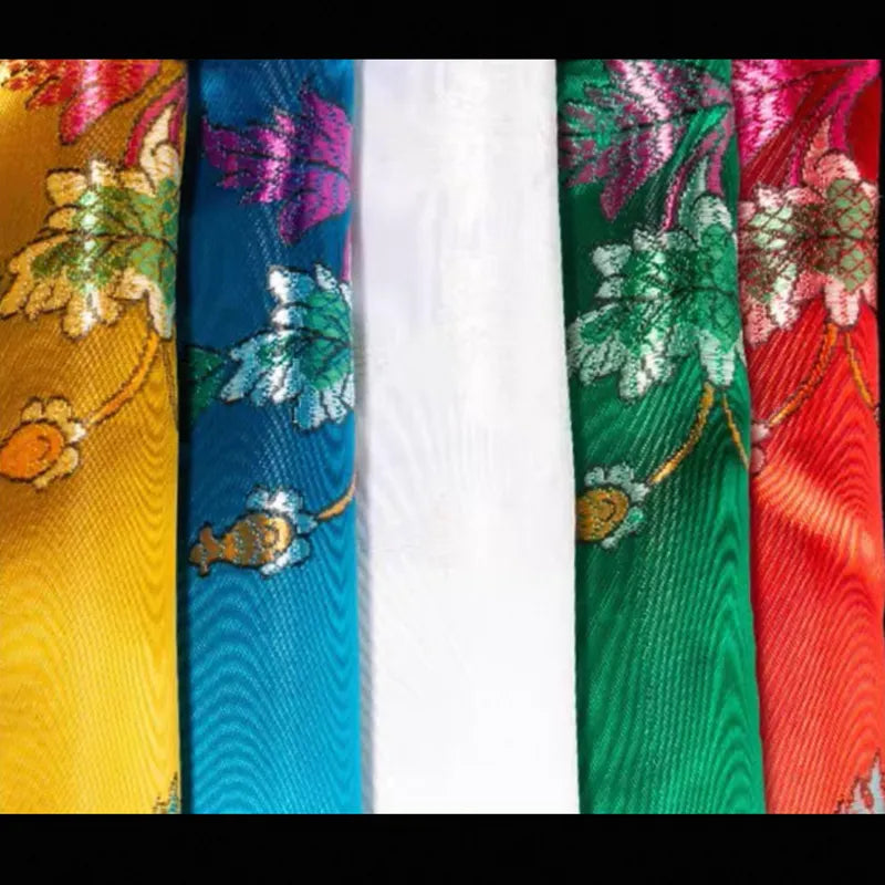 Five Colored Tibetan Khata Scarf for Festival Greetings and Blessings