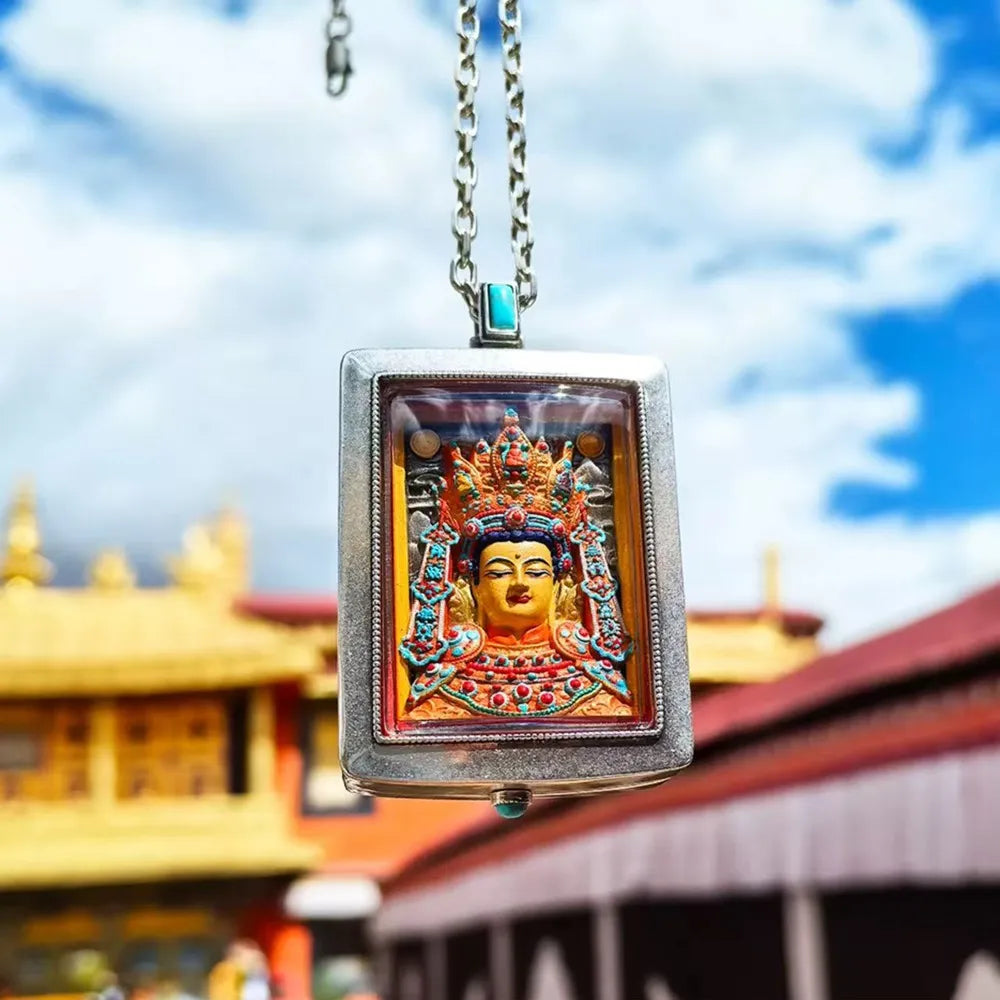 Exquisite JowoTsha-Tsha Gau for peace and wisdom