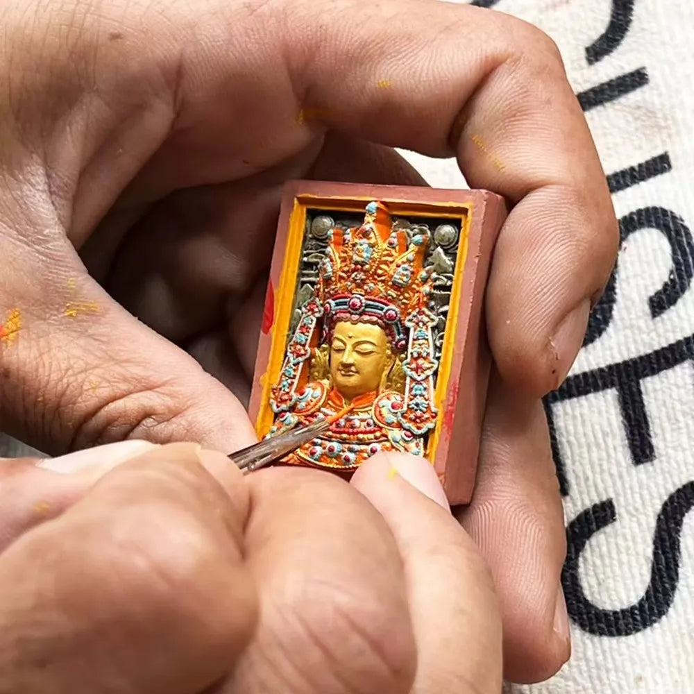 Exquisite JowoTsha-Tsha Gau for peace and wisdom